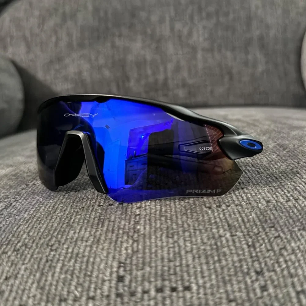 Oakley Radar EV PRIZM Polarized Sapphire Iridium OO9208 Black Frame - Picture 10 of 13